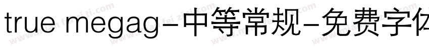 true megag-中等常规字体转换